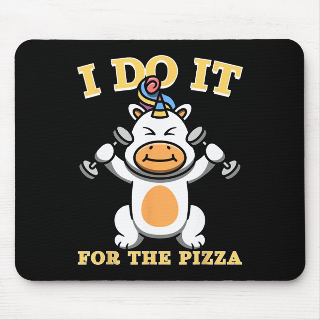 Weightlifting Unicorn Workout Motivation For A Bod Mouse Mat (Front)
