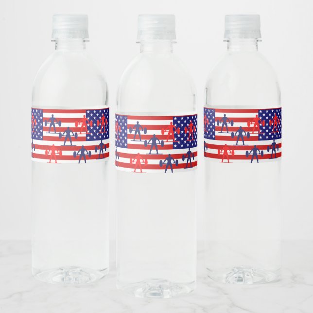 WEIGHTLIFTING  WATER BOTTLE LABEL (Bottles)