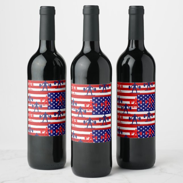 WEIGHTLIFTING  WINE LABEL (Bottles)
