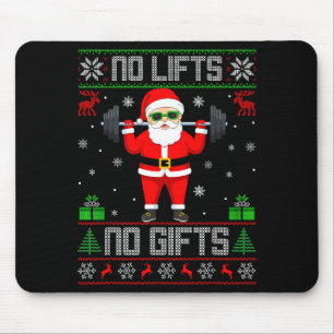 Weightlifting Workout Gym Santa Christmas Ugly Swe Mouse Mat