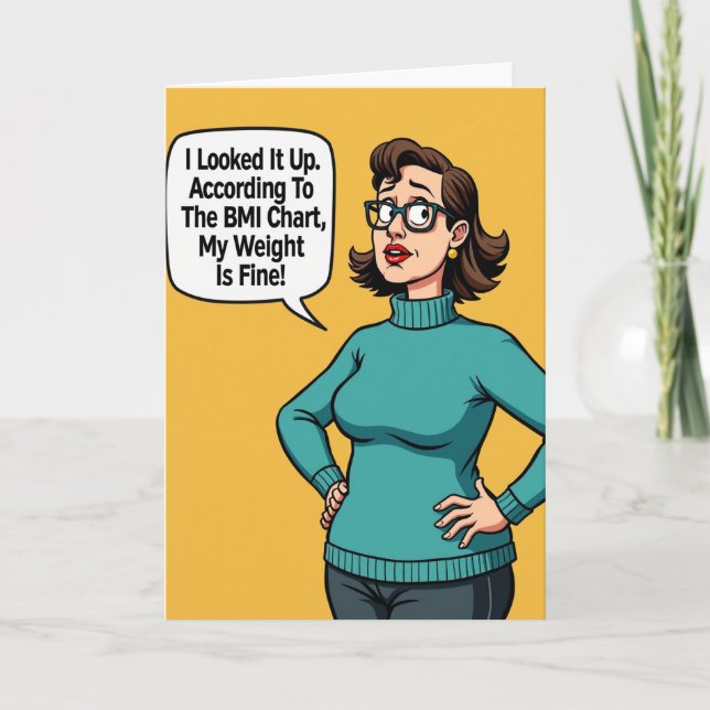 Weighty Humour Birthday Card (Front)