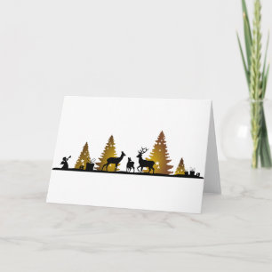 Weihnachten Hirsche Holiday Card