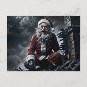Weihnachten mit Santa Claus bösem Zwilling Postcard