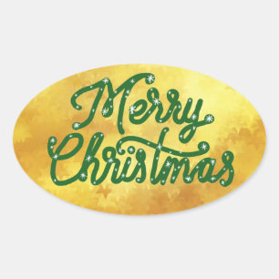 Weihnachten Oval Sticker