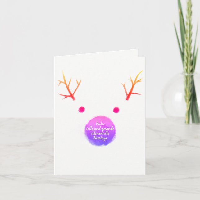 WeihnachtenDognose minimale Karten Holiday Card (Front)