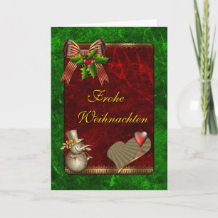 Weihnachts Design mit Schneemann und Herz Holiday Card