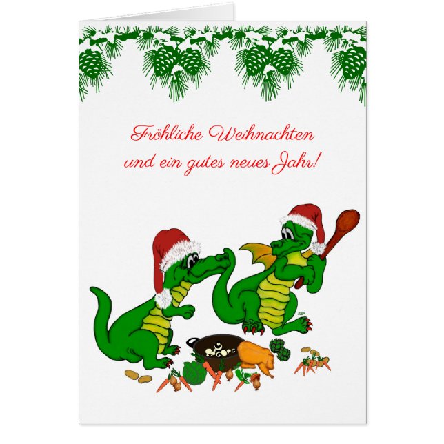 Weihnachts Drachen , auf Deutsch (Front)