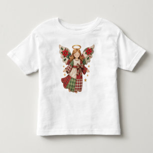 Weihnachtsengel mit goldenen Sternen Toddler T-Shirt