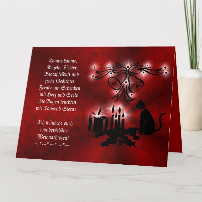 Weihnachtsgedicht Deutsch , Add Your Text Card (Front)