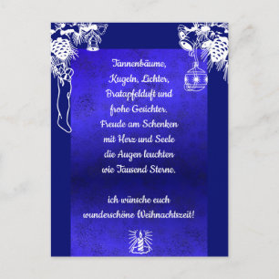 Weihnachtsgedicht Deutsch , Add Your Text Postcard