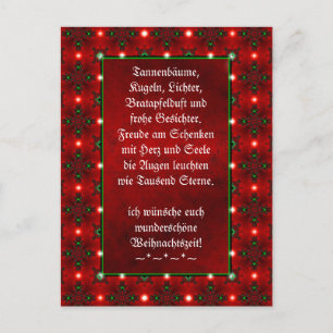 Weihnachtsgedicht Deutsch , Add Your Text Postcard