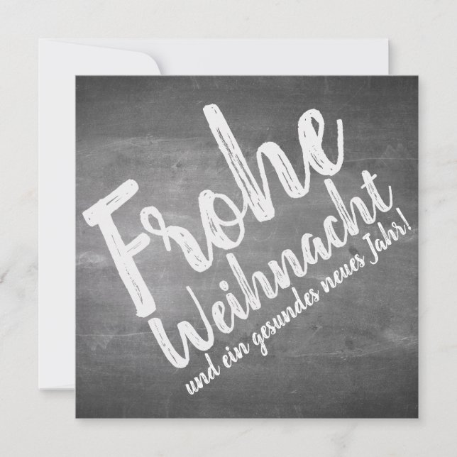 Weihnachtsgrüße auf der Kreidetafel (Front)