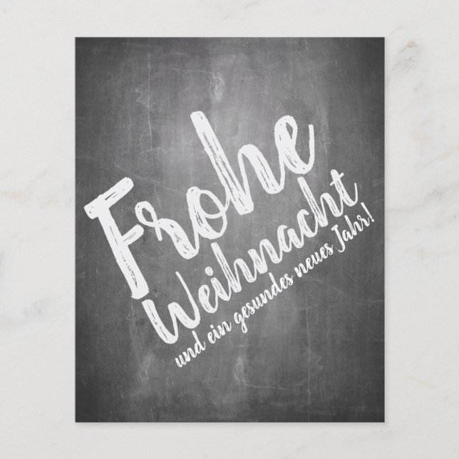 Weihnachtsgrüße auf der Kreidetafel (Front)