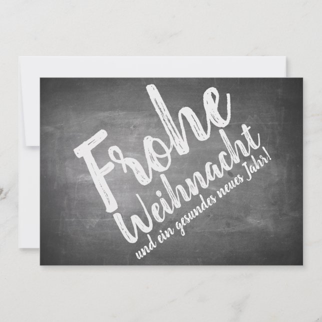 Weihnachtsgrüße auf der Kreidetafel (Front)