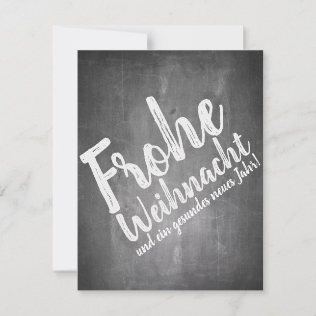 Weihnachtsgrüße auf der Kreidetafel (Front)