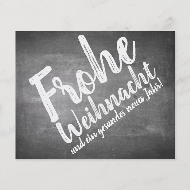 Weihnachtsgrüße auf der Kreidetafel (Front)