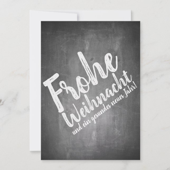 Weihnachtsgrüße auf der Kreidetafel (Front)