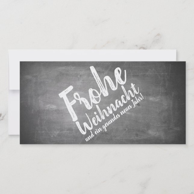 Weihnachtsgrüße auf der Kreidetafel (Front)