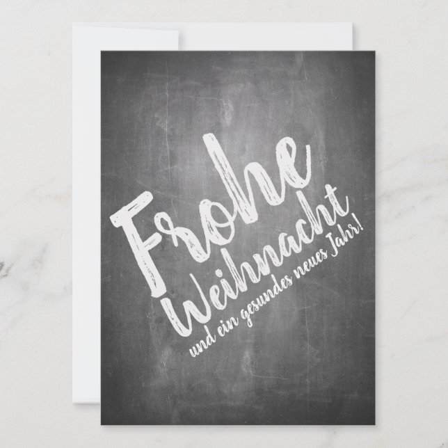 Weihnachtsgrüße auf der Kreidetafel (Front)