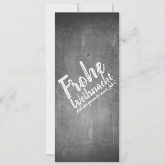 Weihnachtsgrüße auf der Kreidetafel (Front)