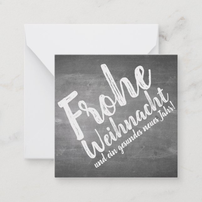 Weihnachtsgrüße auf der Kreidetafel Card (Front)