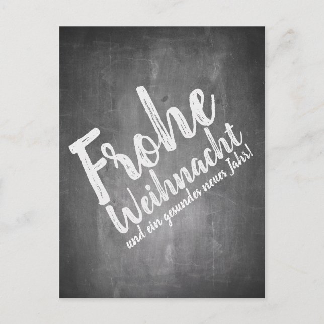 Weihnachtsgrüße auf der Kreidetafel Holiday Postcard (Front)