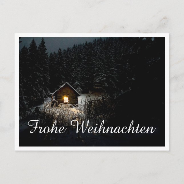 Weihnachtsgrüße mit Hexenhaus Postcard (Front)
