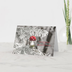 Weihnachtskarte Christbaum Fliegenpilz Holiday Card