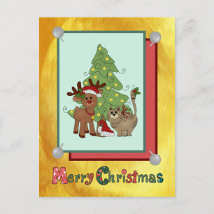 Weihnachtskatze Postcard