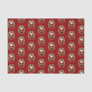 Weihnachtsmann mit Tannenzweigen - Tissue Paper