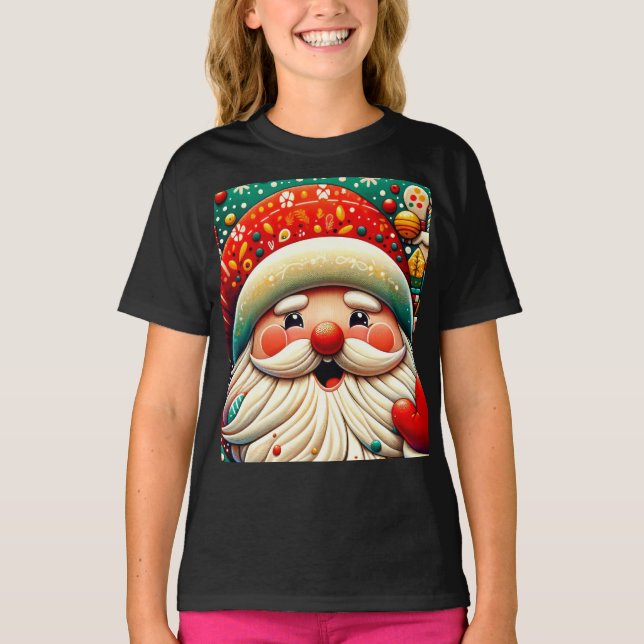 Weihnachtsmann Papai Noel Baba Saint Nicholas Kris T-Shirt (Front)