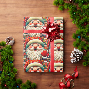 Weihnachtsmann Papai Noel Baba Saint Nicholas Kris Wrapping Paper