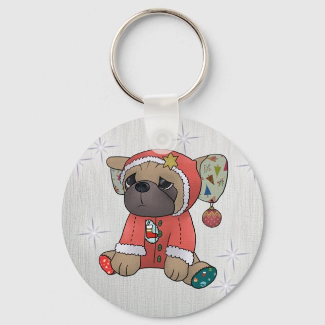 Weihnachtsmops Key Ring (Front)