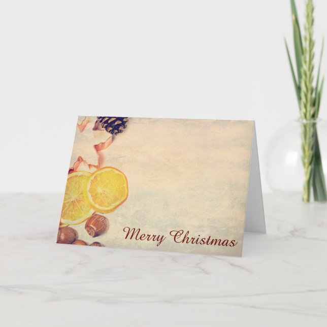 Weihnachtsmotiv  mit Früchten... Card (Front)