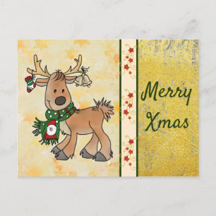 Weihnachtsren Postcard