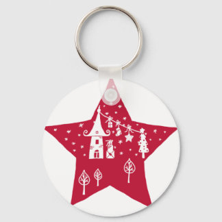Weihnachtsstern Key Ring