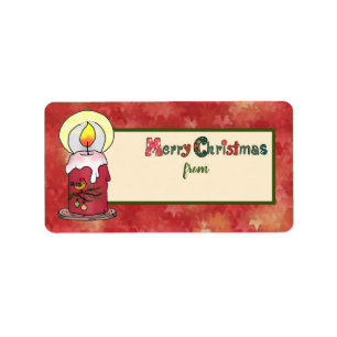 Weihnachtsstickbild Adressaufkleber Label