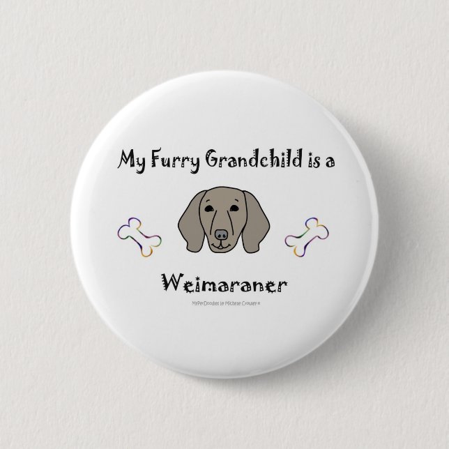 Weimaraner 6 Cm Round Badge (Front)