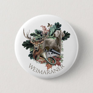 Weimaraner  6 Cm Round Badge