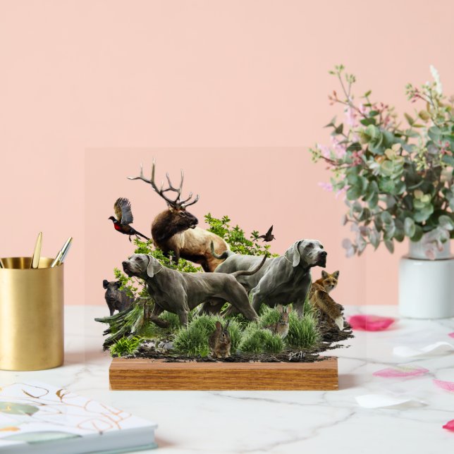 Weimaraner Art Acrylic Sign (Wedding)