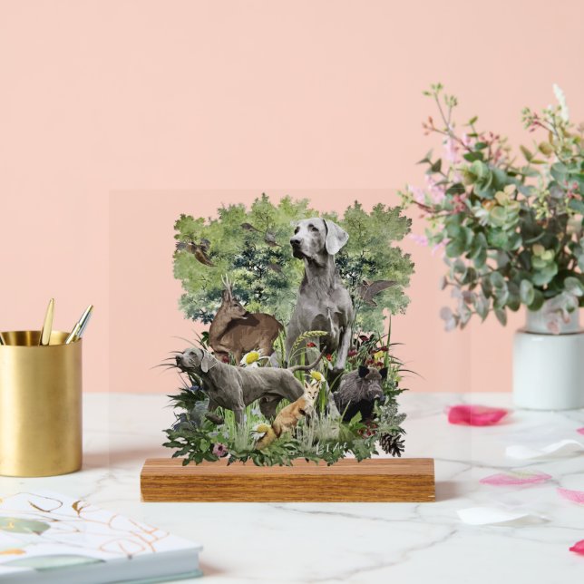 Weimaraner Art Acrylic Sign (Wedding)