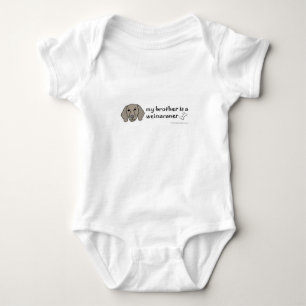 weimaraner baby bodysuit