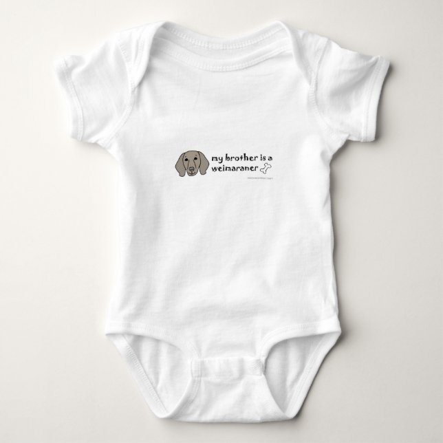 weimaraner baby bodysuit (Front)