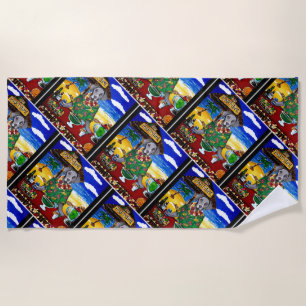 Weimaraner Bartender Beach Towel