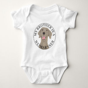 Weimaraner Brother Baby Bodysuit
