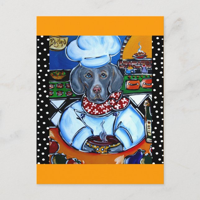 Weimaraner Chef Products Postcard (Front)