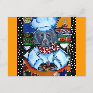Weimaraner Chef Products Postcard