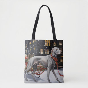 Weimaraner Christmas Festive Season Tote Bag