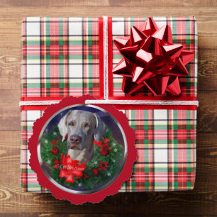 Weimaraner Christmas Gifts Tree Decoration Card