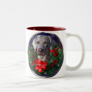 Weimaraner Christmas Gifts Two-Tone Coffee Mug
